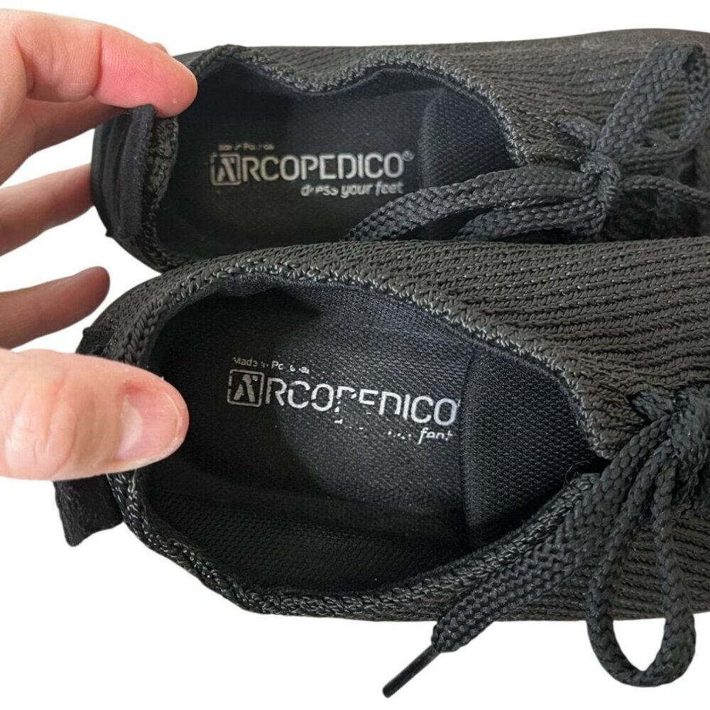 Arcopedico Black Knit Walking Comfort Sneakers Arch Support EU 38 US 7–7.5 - Picture 8 of 8